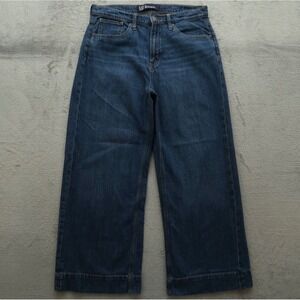 Gap Denim Dark Blue Hi-Rise Wide-Leg Jeans 31R S Women's Size 12 Jeans Flare